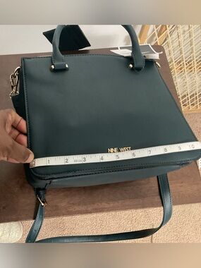 Nine West Blue Satchel with Structured Design